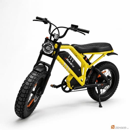 RAEV BULLET-GTX - BK - 750W 52V 25Ah + 52V 8Ah Battery (Samsung 21700 Cells) Lithium, Electric Mode 20mph/32km/h (Black)