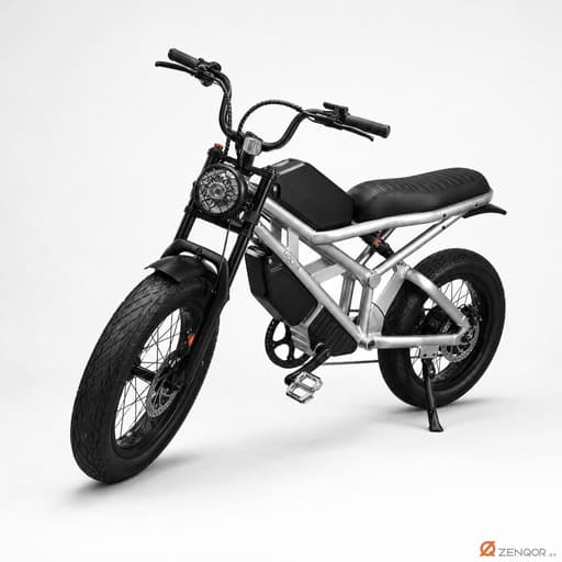 MOCHA ZEN-QOR ZEN-SILVER - 48V 750W, 80 Nm peak torque, Samsung 48V 25Ah (modular 48Ah+10Ah); detachable design, Lithium