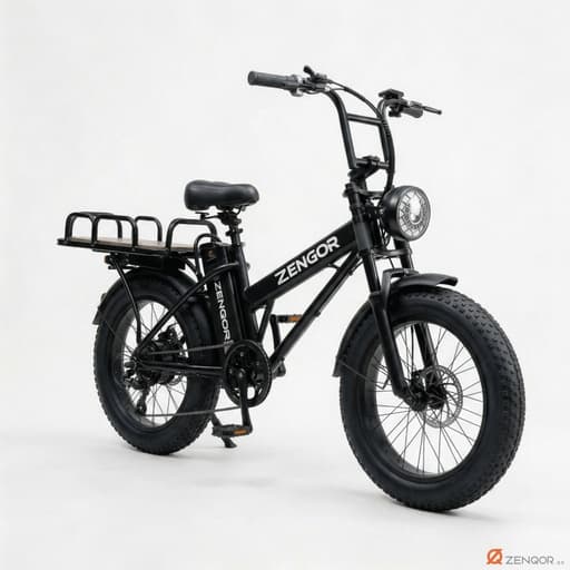 ZEN-QOR E-824-BK - DELIVERY E-BIKE 500W 48V 15Ah Lithium Battery, Electric Mode >50km/h (Black)